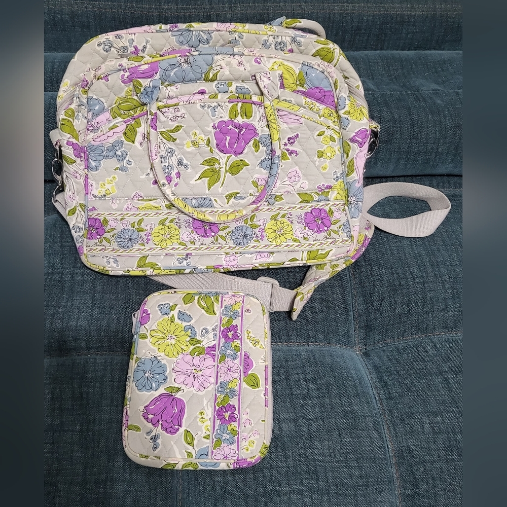 Vera Bradley computer bag and matching tablet sleeve.